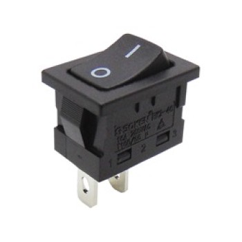 Διακόπτης Rocker Mini 2P/16A/250V με λυχνία ON-OFF RK2-46 1X1 B/B ''0'' SOKEN Διακόπτες